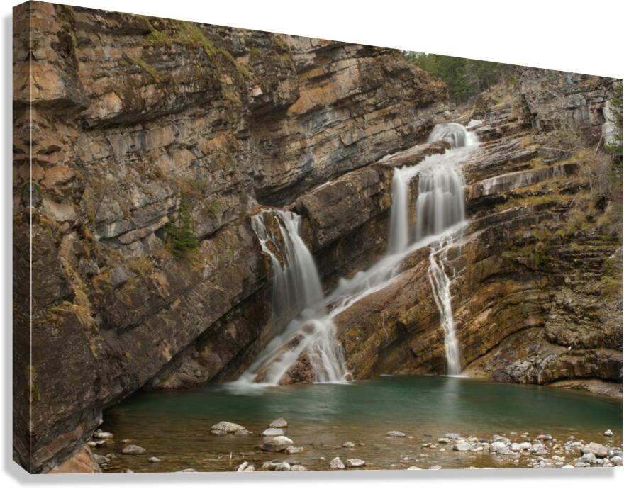 Waterton Waterfall  Impression sur toile