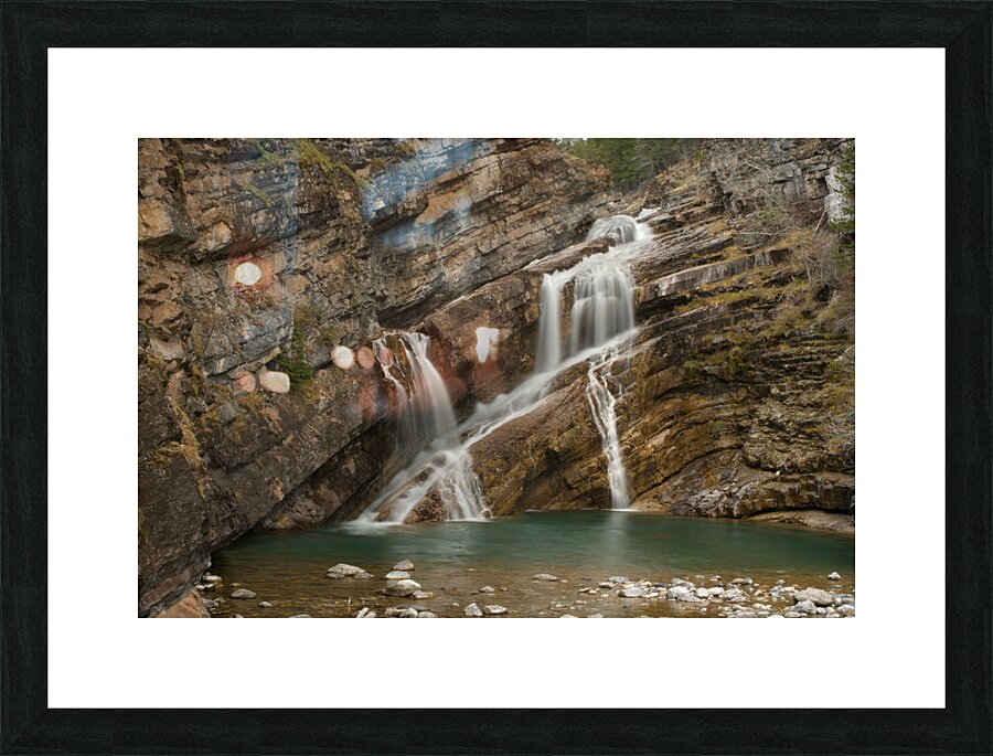 Waterton Waterfall  Framed Print Print